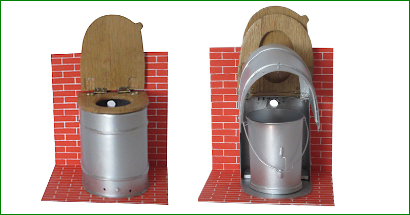Toilet met ontluchting via de spouwmuur